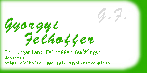 gyorgyi felhoffer business card